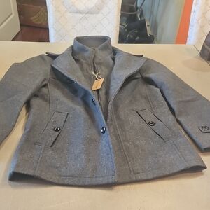 Men's Gray Pea Coat